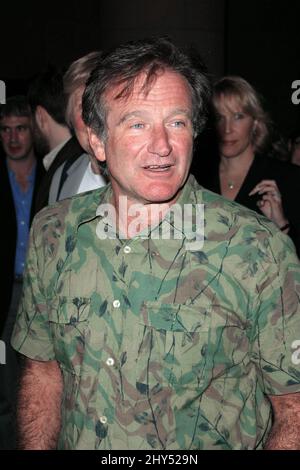 FILE PHOTO: Robin Williams dies age 63. Robin Williams at a Q&A for 'One Hour Photo'. (Hollywood, CA) Stock Photo