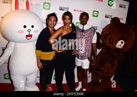 Yu Tsai, Tyra Banks, J. Alexander attends America's Next Top Model Cycle 21 Premiere Party Presented By NYLON And LINE, in Hollywood, CA, on August 20, 2014. Stock Photo