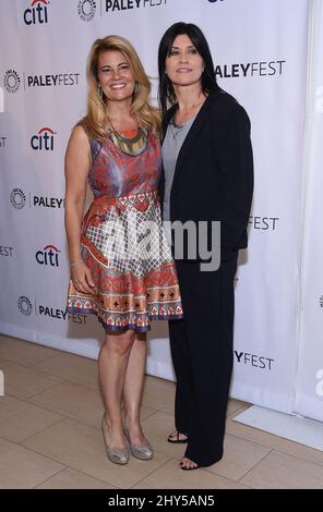 Lisa Whelchel, Nancy McKeon attending the Paley Fall Flashback: 'The Facts of Life' 35th Anniversary Reunion at the Paley Center for Media Stock Photo