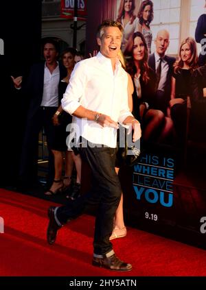 Timothy Olyphant attending the the premiere of 'This Is Where I Leave You' in Los Angeles Stock Photo