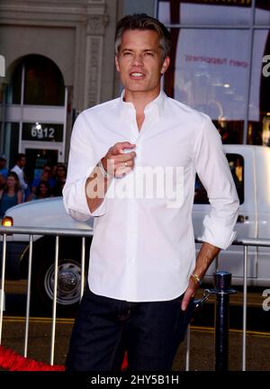 Timothy Olyphant attending the the premiere of 'This Is Where I Leave You' in Los Angeles Stock Photo