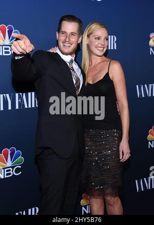 Brendan Fehr & Katherine Heigl attending the NBC Vanity Fair 2014-2015 TV Season Red Carpet Event at the Hyde Sunset Kitchen Stock Photo