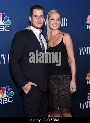 Brendan Fehr & Katherine Heigl attending the NBC Vanity Fair 2014-2015 TV Season Red Carpet Event at the Hyde Sunset Kitchen Stock Photo