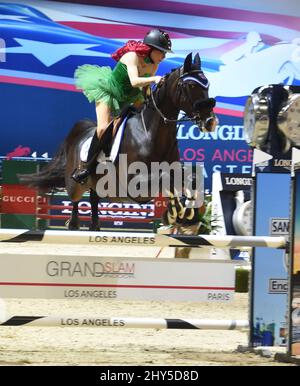 Hannah Selleck during the Longines Los Angeles Masters Charity Pro-Am held at the Los Angeles Convention Center. Stock Photo