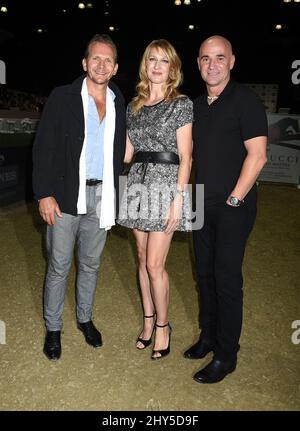 Sebastian Roche Steffi Graf and Andre Agassi during the Longines