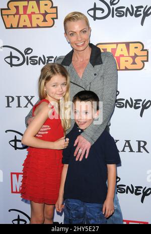 Jaime Pressly and Dezi Calvo attending the "Despicable Me 2" premiere