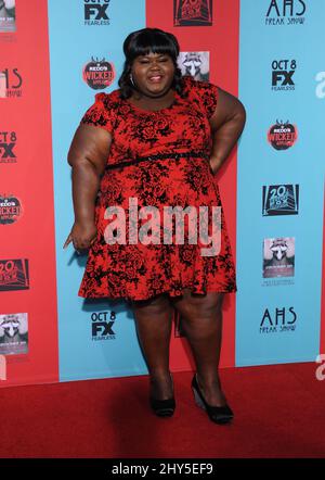 Gabourey Sidibe attends the 'American Horror Story: Freak Show' Season Premiere at the Chinese Theatre Stock Photo