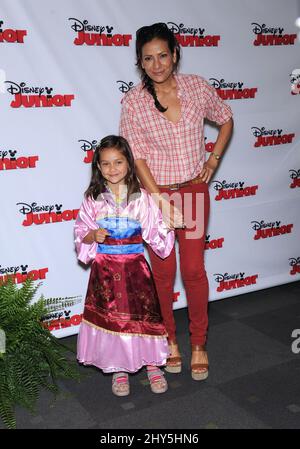 Constance Marie & Luna Marie Katich attends the 'Jake and the Never Land Pirates: Battle for the Book' Screening in Los Angeles Stock Photo