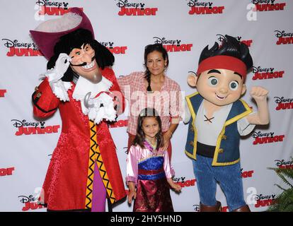 Constance Marie & Luna Marie Katich attends the 'Jake and the Never Land Pirates: Battle for the Book' Screening in Los Angeles Stock Photo