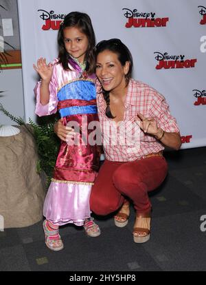 Constance Marie & Luna Marie Katich attends the 'Jake and the Never Land Pirates: Battle for the Book' Screening in Los Angeles Stock Photo