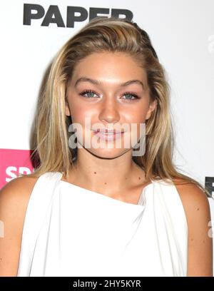 Gigi Hadid attends the red carpet at the Sprout by HP and HP Multi Jet Fusion 3D Printer Launch Event in New York on October 29, 2014. Stock Photo