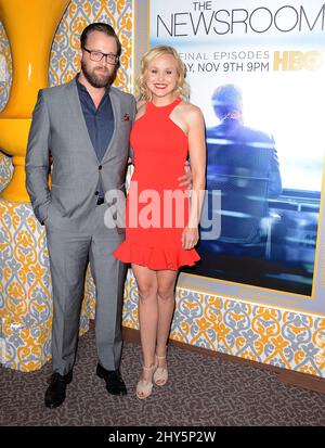 Alison Pill, Joshua Leonard attending 'The Newsroom' Season 3 Los Angeles Premiere held at the Directors Guild Of America Stock Photo