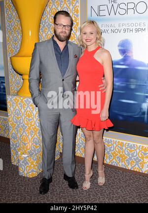 Alison Pill, Joshua Leonard attending 'The Newsroom' Season 3 Los Angeles Premiere held at the Directors Guild Of America Stock Photo