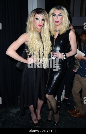 Laganja Estranja, Kelly Mantle attending The Instagram Art Of Mathu Andersen Exhibition Opening Party held at World of Wonder Storefront Gallery Stock Photo