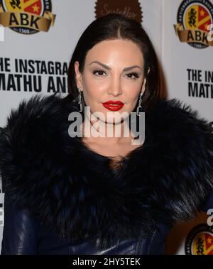 Bleona attending The Instagram Art Of Mathu Andersen Exhibition Opening Party held at World of Wonder Storefront Gallery Stock Photo