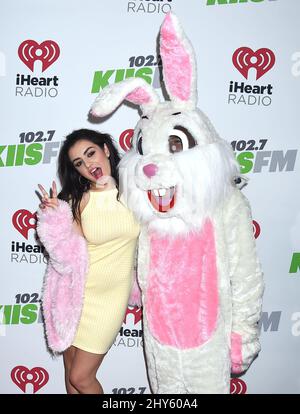 Charli XCX arrives for KIIS FM's Jingle Ball concert held at Staples Center, Los Angeles. Stock Photo