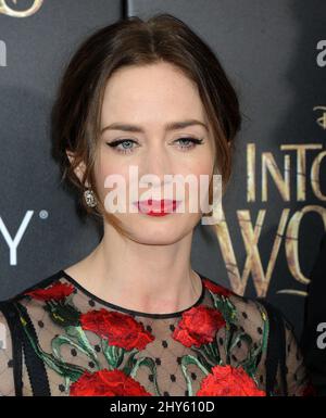 Emily Blunt attending the 'Into The Woods' World Premiere at the Ziegfeld Theatre in New York, USA. Stock Photo