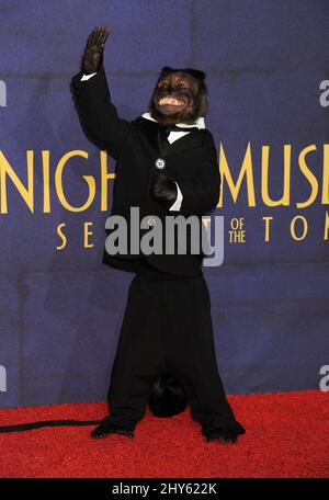 Monkey Crystal aka Dexter attending 'Night At The Museum: Secret of The Tomb' premiere held at the Ziegfeld Theatre in New York, USA. Stock Photo