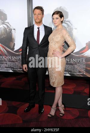 Jake McDorman & Analeigh Tipton attending the 'American Sniper' Premiere in New York Stock Photo