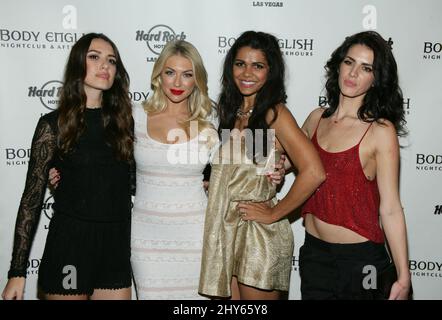 Kristina Kelly, Stassi Schroeder, Jen Bush, Brooke Chenery arrives for Stassi Schroeder hosts Body English Nightclub, Hard Rock Hotel & Casino, Las Vegas. Stock Photo