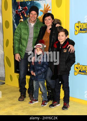 Patrick Wilson, Dagmara Dominczyk attends 'The Spongebob Movie: Sponge Out Of Water' World Premiere - Held at AMC Lincoln Square on January 31, 2015. Stock Photo