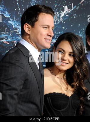 Channing Tatum, Mila Kunis attending the 'Jupiter Ascending' Premiere in Los Angeles Stock Photo