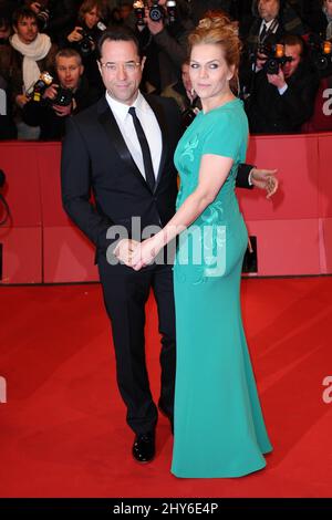 Actors Jan Josef Liefers and wife Anna Loos attending the Nobody Wants the Night premiere opening the 65th Berlinale, Berlin International Film Festival, in Berlin, Germany, February 5, 2015. Photo by Aurore Marechal/ABACAPRESS.COM Stock Photo