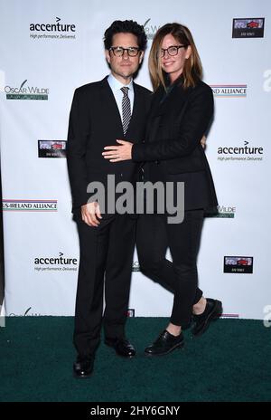 J.J. Abrams & Katie McGrath attending the US-Ireland Alliance Pre-Academy Awards Event honouring Stephen Colbert, Carrie Fisher and artist Colin Davidson at JJ Abrams??? BAD ROBOT studio, in Santa Monica, California. Stock Photo