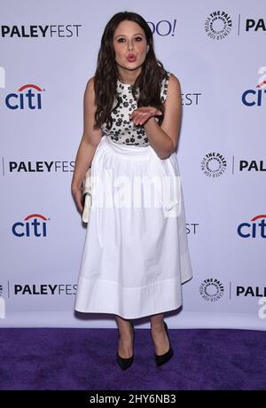 Katie Lowes attending a photocall for 'Scandal' as part of PaleyFest