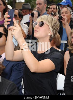 Kaley Cuoco as Jim Parsons Honored With A Star On The Hollywood Walk Of Fame Stock Photo