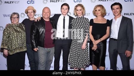 Kathy Bates, Michael Chiklis, Denis O'Hare, Evan Peters, Sarah P arrives at the 32nd Annual Paleyfest : 'American Horror Story: Freak Show' held at The Dolby Theatre on Sunday, March 15, 2015, in Los Angeles. Stock Photo