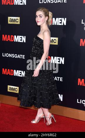 Kiernan Shipka attending the AMC celebration of the final 7 episodes of 'Mad Men' with the Black & Red Ball held at the Dorothy Chandler Pavilion Stock Photo