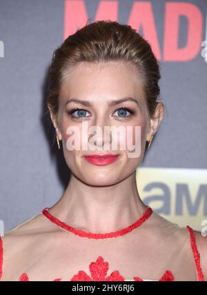 Beth Behrs attending the AMC celebration of the final 7 episodes of 'Mad Men' with the Black & Red Ball held at the Dorothy Chandler Pavilion Stock Photo