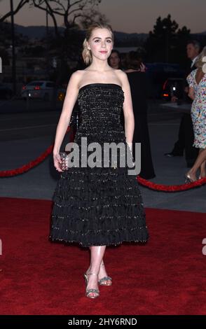 Kiernan Shipka attending the AMC celebration of the final 7 episodes of 'Mad Men' with the Black & Red Ball held at the Dorothy Chandler Pavilion Stock Photo