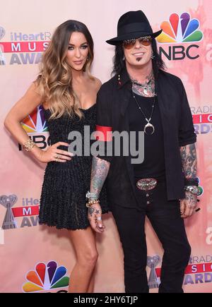 Nikki Sixx and Courtney Bingham at the iHeartRadio Music Awards held at