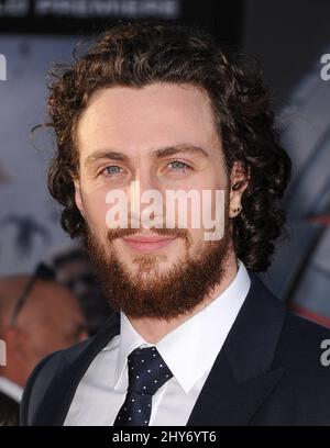 Aaron Taylor-Johnson arriving for the premiere of Avengers: Age of Ultron at the Dolby Theatre in Hollywood, Los Angeles on April 13, 2015. Stock Photo