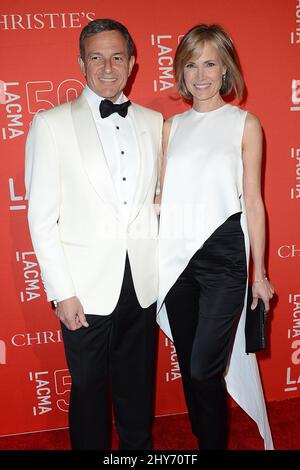 Bob Iger and Willow Bay attending LACMA's 50th Anniversary Gala in Los Angeles, California. Stock Photo