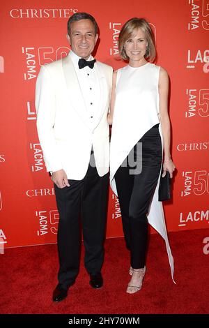 Bob Iger and Willow Bay attending LACMA's 50th Anniversary Gala in Los Angeles, California. Stock Photo