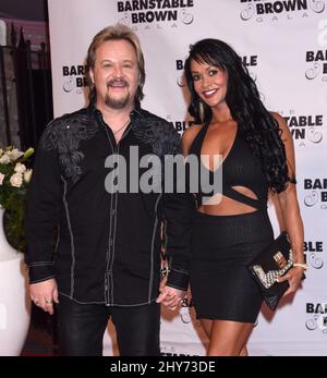 Travis Tritt and Theresa Nelson attending the Barnstable Brown Gala held at a private residence benefiting diabetes and obesity in Louisville, Kentucky. Stock Photo