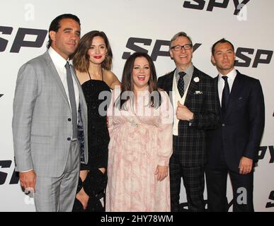 Bobby Cannavale, Rose Byrne, Melissa McCarthy, Paul Feig and Jud attends the 'Spy' New York Premiere - Held at the AMC Loews Lincoln Square on June 1, 2015. Stock Photo