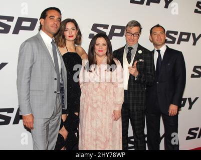 Bobby Cannavale, Rose Byrne, Melissa McCarthy, Paul Feig and Jud attends the 'Spy' New York Premiere - Held at the AMC Loews Lincoln Square on June 1, 2015. Stock Photo