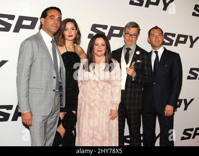 Bobby Cannavale, Rose Byrne, Melissa McCarthy, Paul Feig and Jud attends the 'Spy' New York Premiere - Held at the AMC Loews Lincoln Square on June 1, 2015. Stock Photo