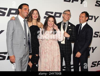 Bobby Cannavale, Rose Byrne, Melissa McCarthy, Paul Feig and Jud attends the 'Spy' New York Premiere - Held at the AMC Loews Lincoln Square on June 1, 2015. Stock Photo