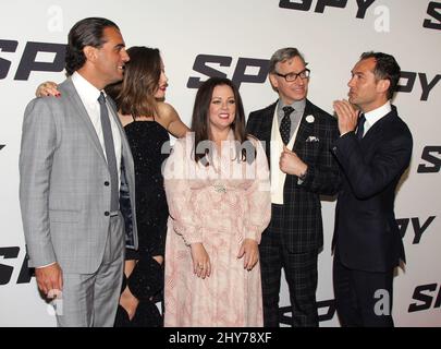 Bobby Cannavale, Rose Byrne, Melissa McCarthy, Paul Feig and Jud attends the 'Spy' New York Premiere - Held at the AMC Loews Lincoln Square on June 1, 2015. Stock Photo