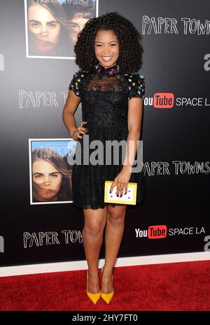 Jaz Sinclair attends the 'Paper Towns' Q&A hosted by YouTube Space LA Stock Photo