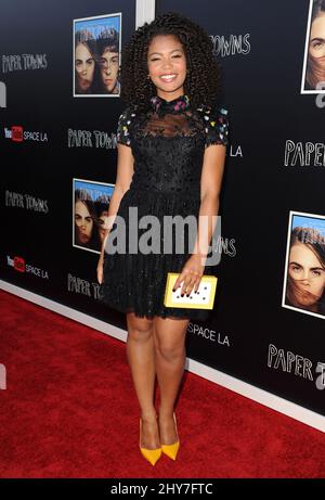 Jaz Sinclair attends the 'Paper Towns' Q&A hosted by YouTube Space LA Stock Photo