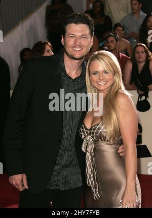 February 10, 2008 Los Angeles, Ca. Blake Shelton and Miranda Lambert 50th Annual GRAMMY Awards Held at Staples Center Stock Photo