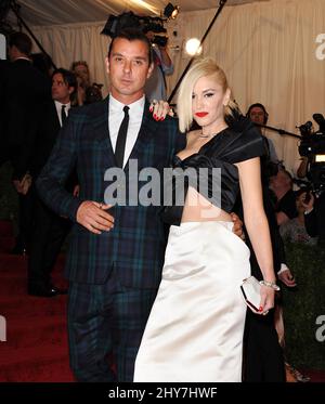 May 06, 2013 New York, Ny. Gwen Stefani and Gavin Rossdale MET Gala 2013: 'PUNK: Chaos To Couture' Held at Metropolitan Museum of Art Stock Photo