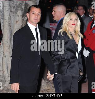 October 25, 2012 Los Angeles, Ca. Gavin Rossdale and Gwen Stefani David Furnish's 50th Birthday Party held at the Belasco Theatre  **Non Exclusive Pap** Stock Photo