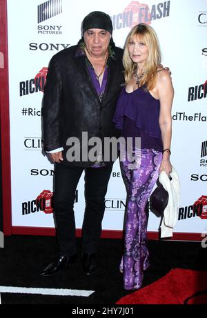 Steven Van Zandt and Maureen Van Zandt arriving for the 'Ricki And The Flash' New York Premiere - Held at the AMC Lincoln Square Theater on August 3, 2015. Stock Photo